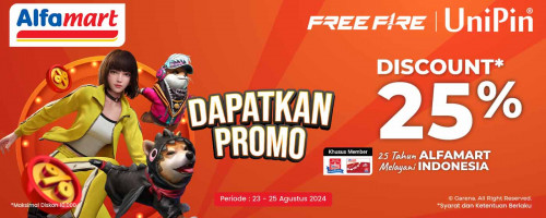 Khusus Member Alfamart – Dapatkan DISCOUNT 25% Beli Voucher UniPin di Alfamart!
